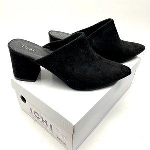 - Ichi mules vegan suede black size 38 Europe/ 37 USA
